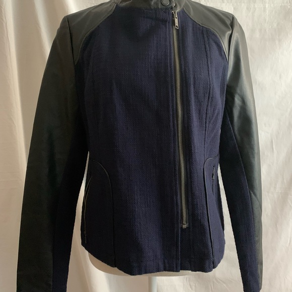 NWOT Blue Moto Jacket Large - Picture 12 of 12